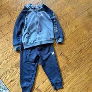Hurley lightweight zip-up hoodie set. Size 2t.